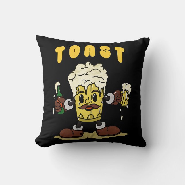 Beer Toast Mascot Cushion (Front)