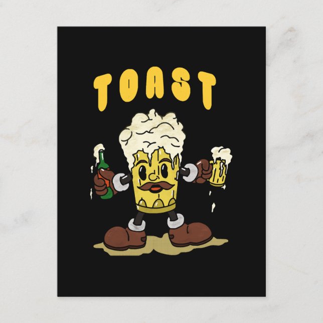 Beer Toast Mascot Enclosure Card (Front)