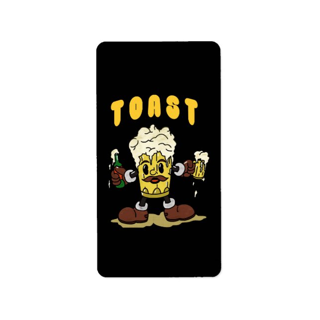 Beer Toast Mascot Label (Front)
