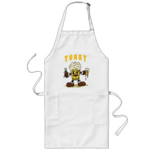 Beer Toast Mascot Long Apron