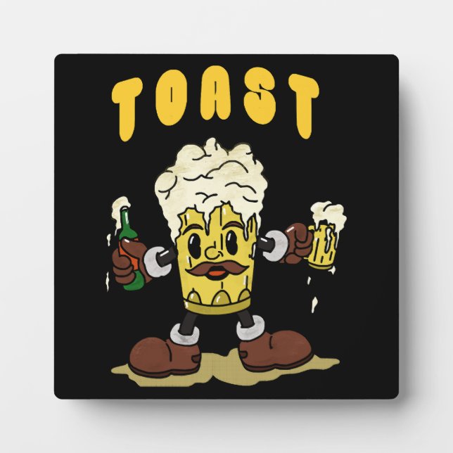 Beer Toast Mascot Plaque (Front)