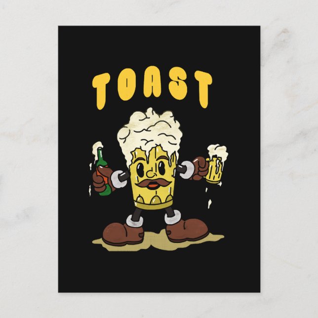 Beer Toast Mascot Postcard (Front)