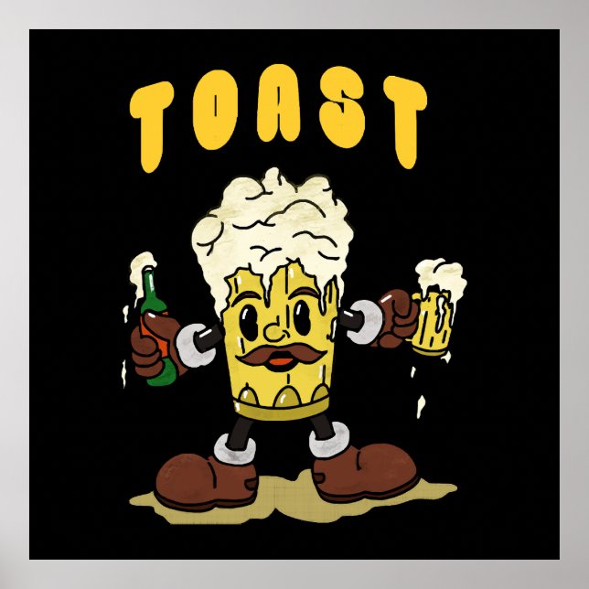 Beer Toast Mascot Poster (Front)