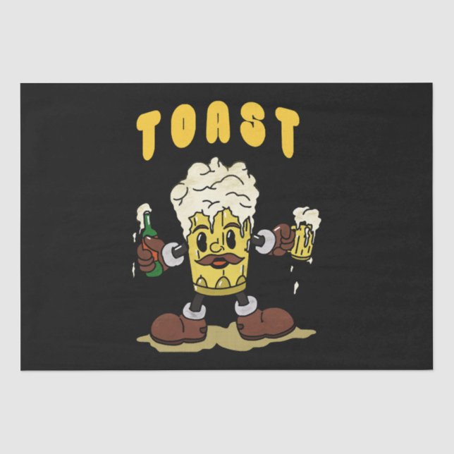 Beer Toast Mascot Tissue Paper (Front)