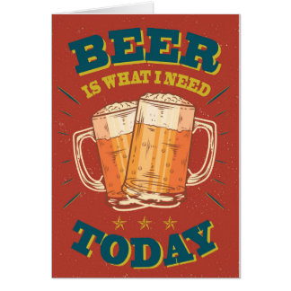 Beer today, vintage poster