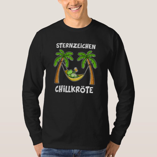 Beer Turtle Chill Turtle In Hammock T-Shirt (Front)
