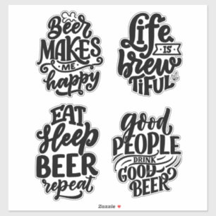 Beer Typography Sticker