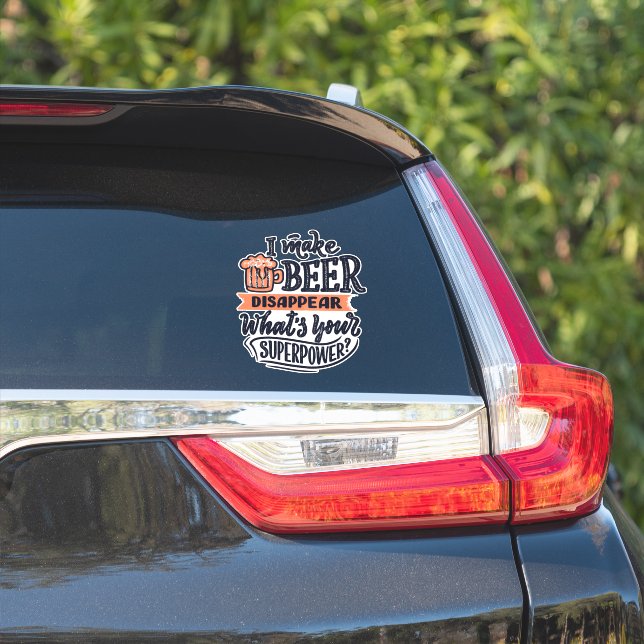 Beer Typography  Sticker (Car Side)