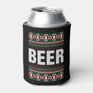 Beer Ugly Christmas Sweater Can Cooler