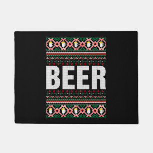 Beer Ugly Christmas Sweater Doormat