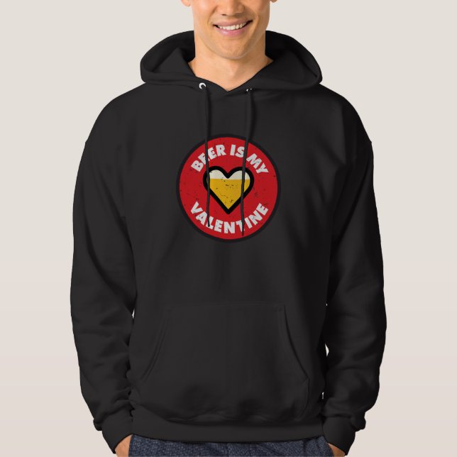 Beer Valentine   Drinking Buddies Beer Games Party Hoodie (Front)