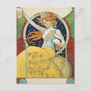 Beer Vintage Drink Ad Art Postcard