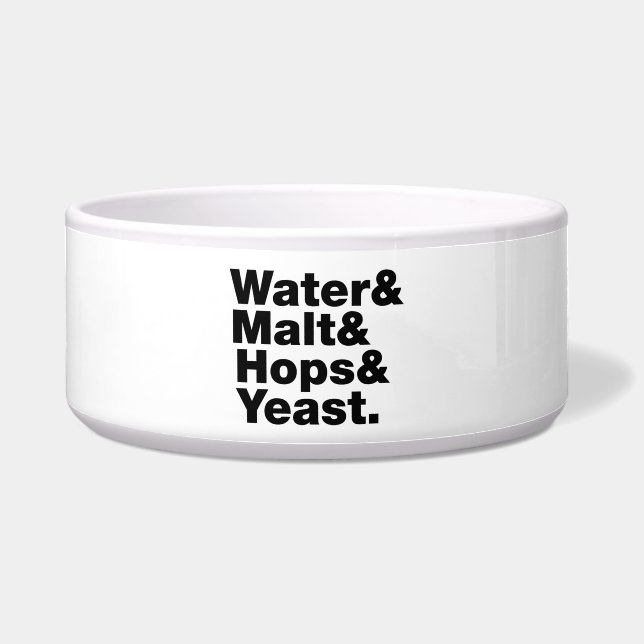 Beer = Water & Malt & Hops & Yeast. (Front)