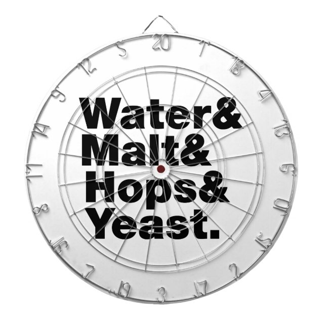 Beer = Water & Malt & Hops & Yeast. Dartboard (Front)