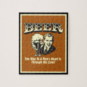 Beer: Way To Mans Heart Through Liver Jigsaw Puzzle