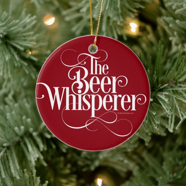 Beer Whisperer Ceramic Ornament (Tree)