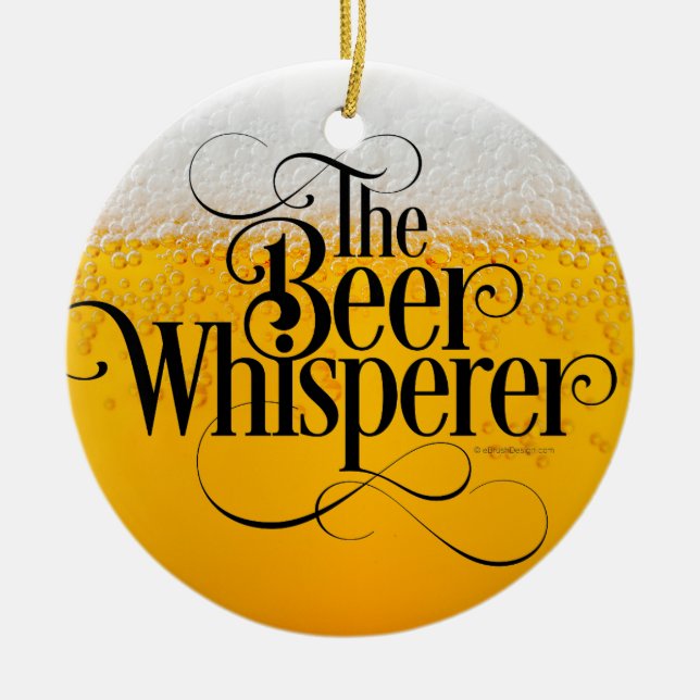 Beer Whisperer Ceramic Tree Decoration (Front)