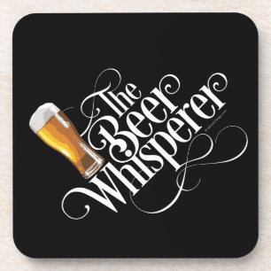 Beer Whisperer (gold) Drink Coaster