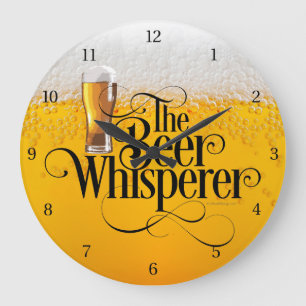 Beer Whisperer Large Clock