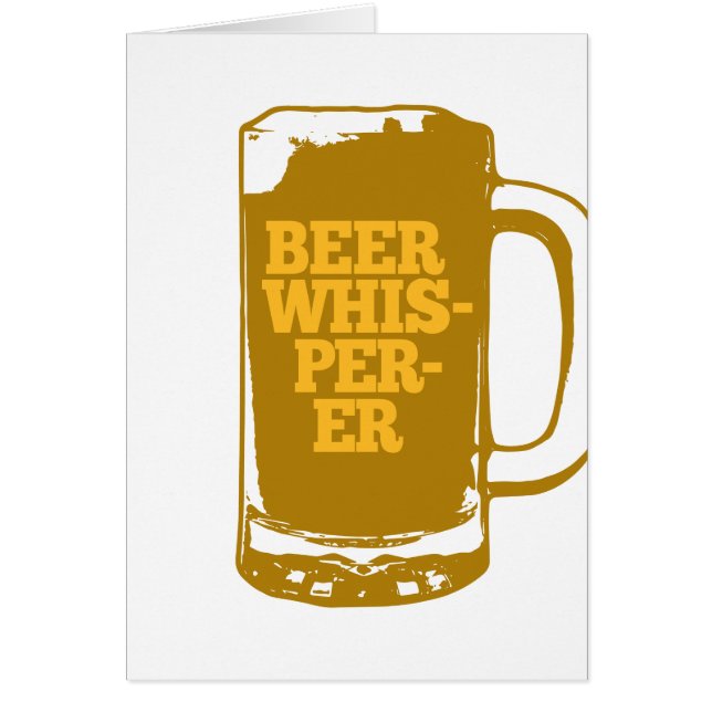 Beer Whisperer Mug Vertical Greeting Card (Front)