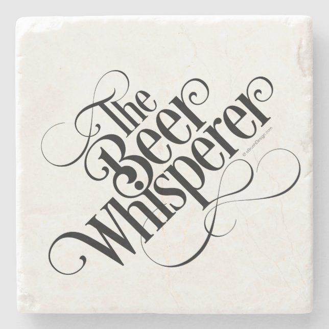 Beer Whisperer Stone Coaster (Front)