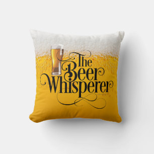 Beer Whisperer Throw Pillow