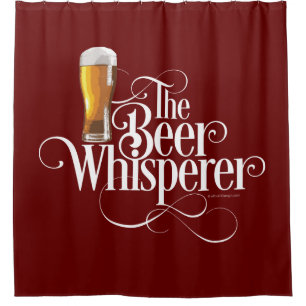 Beer Whisperer (white) Shower Curtain