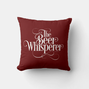 Beer Whisperer (white) Throw Pillow