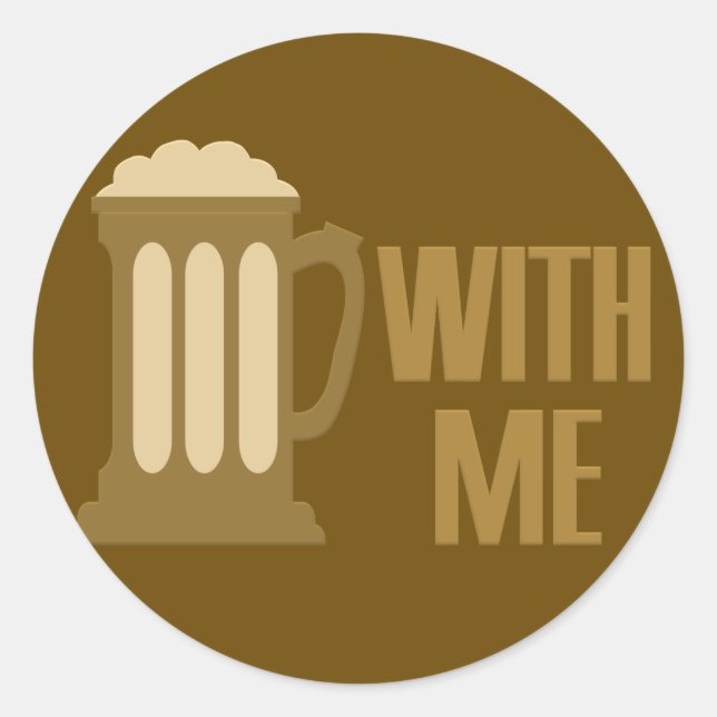 Beer With Me custom stickers (Front)