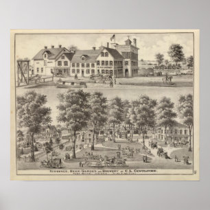 Beergarden and brewery of CL Centlivre Poster