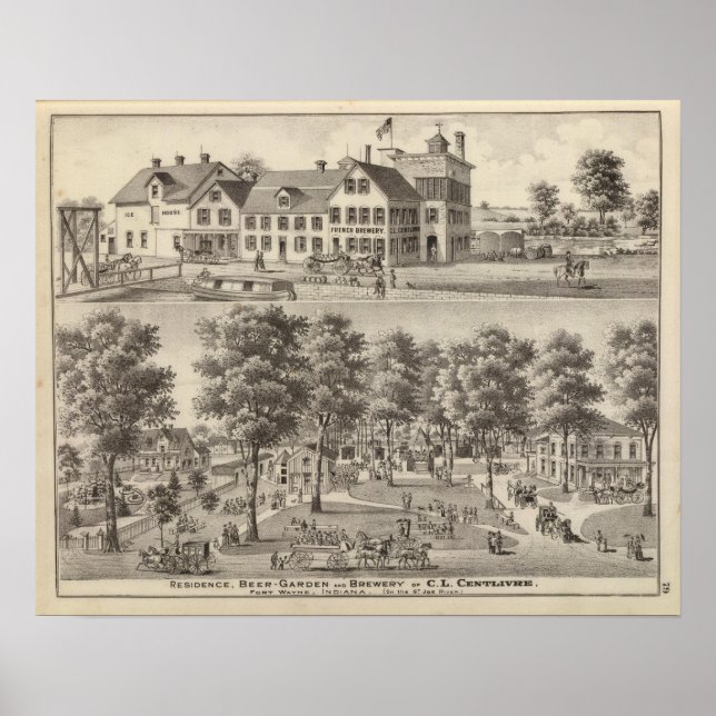 Beergarden and brewery of CL Centlivre Poster (Front)