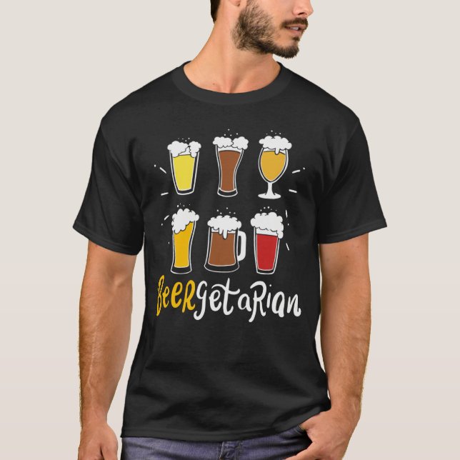 Beergetarian Craft Beer Pun Home Brewery Brewer Ho T-Shirt (Front)