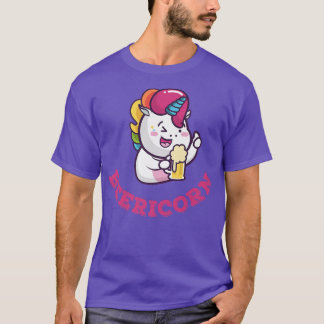 Beericorn Funny Beer Drinking Unicorn  T-Shirt