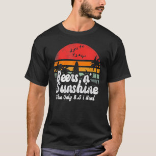 Beers And Sunshine The Only BS I Need Funny Vintag T-Shirt