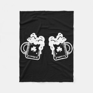 Beers Breast Drinking Lover St Patricks Irish Clov Fleece Blanket