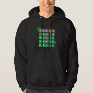 Beers Irish Drink Drank Drunk Funny Crossword Hoodie