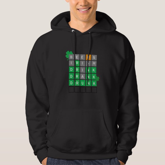 Beers Irish Drink Drank Drunk St Patrick's Day Men Hoodie (Front)