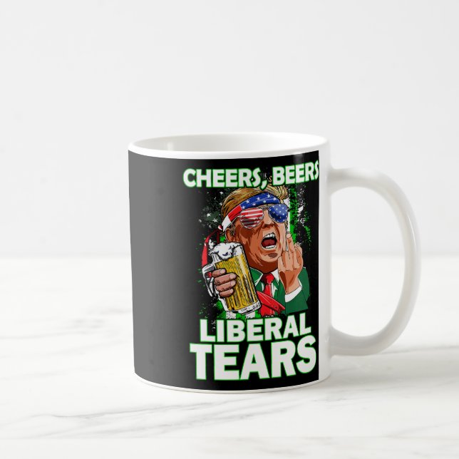 Beers Liberal Tears Trump Holding Beer Patrick's D Coffee Mug (Right)