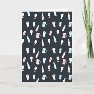 Beers Rustic Hand Drawn Whimsical Beer Party Theme Card