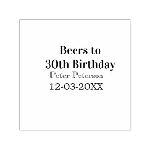 Beers to 30th birthday name date man stylishSimple Self-inking Stamp