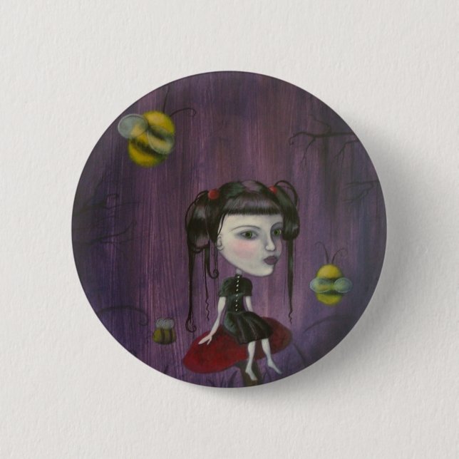 Bees 6 Cm Round Badge (Front)