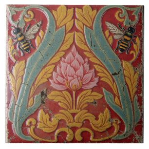 Bees and Blooms Ceramic Tile