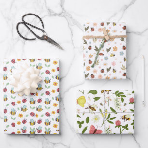 Bees and Bugs Assortment Wrapping Paper