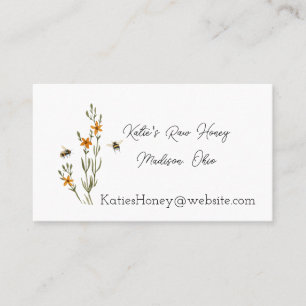 Bees and Flowers Honey Business Card
