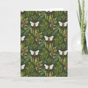 Bees and Foliage Greeting Card