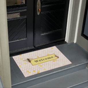 Bees and Honeycomb Doormat