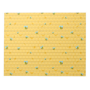 Bees and Honeycomb Lined Notepad