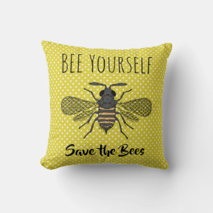 BEES and Honeycomb - Save The Bees Cushion