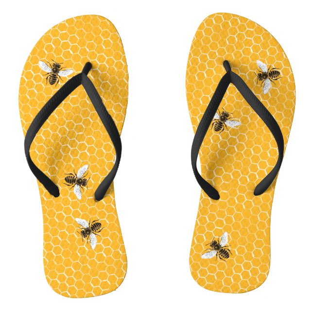 Bees and Honeycomb Thongs (Footbed)
