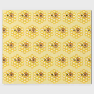Bees and Honeycomb Wrapping Paper